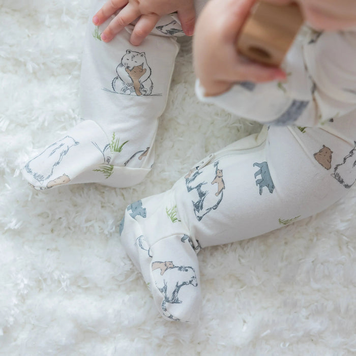 MeOMyEarth Bear Family Footie – Made from Eco-Friendly Fabric
