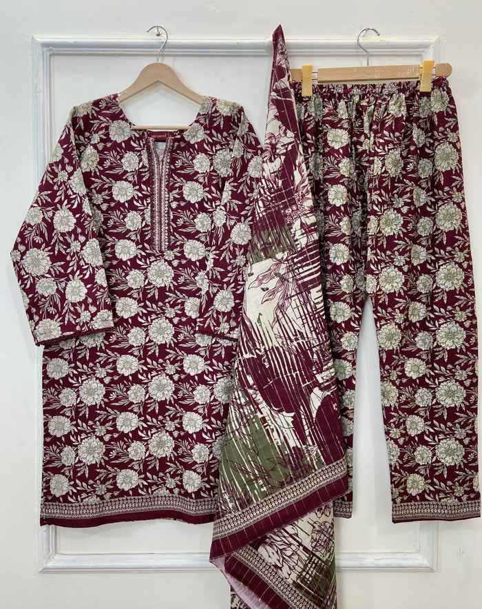 Bin Saeed’s Winter Edit 3PC (Best Seller) (Khaddar) D-197