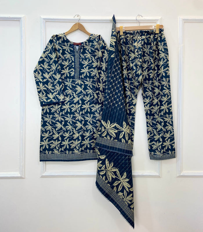 Bin Saeed's Winter Edit: 3PC (Khaddar) D-305