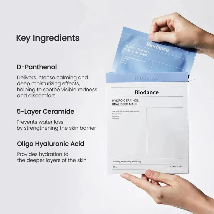 BIODANCE Hydro Cera-nol Real Deep Mask Set + Cera-nol Gel Toner Pads - DOKAN