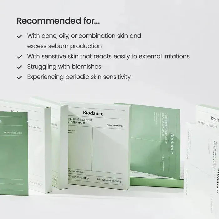 BIODANCE Refreshing Sea Kelp Real Deep Mask Set + Sea Kelp Gel Toner Pads - DOKAN