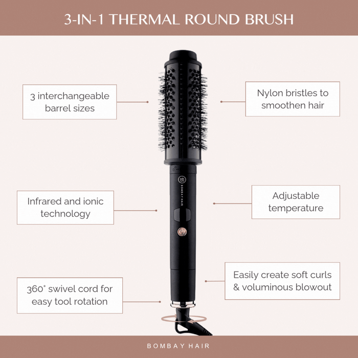 3-in-1 Thermal Round Brush (OPEN BOX)