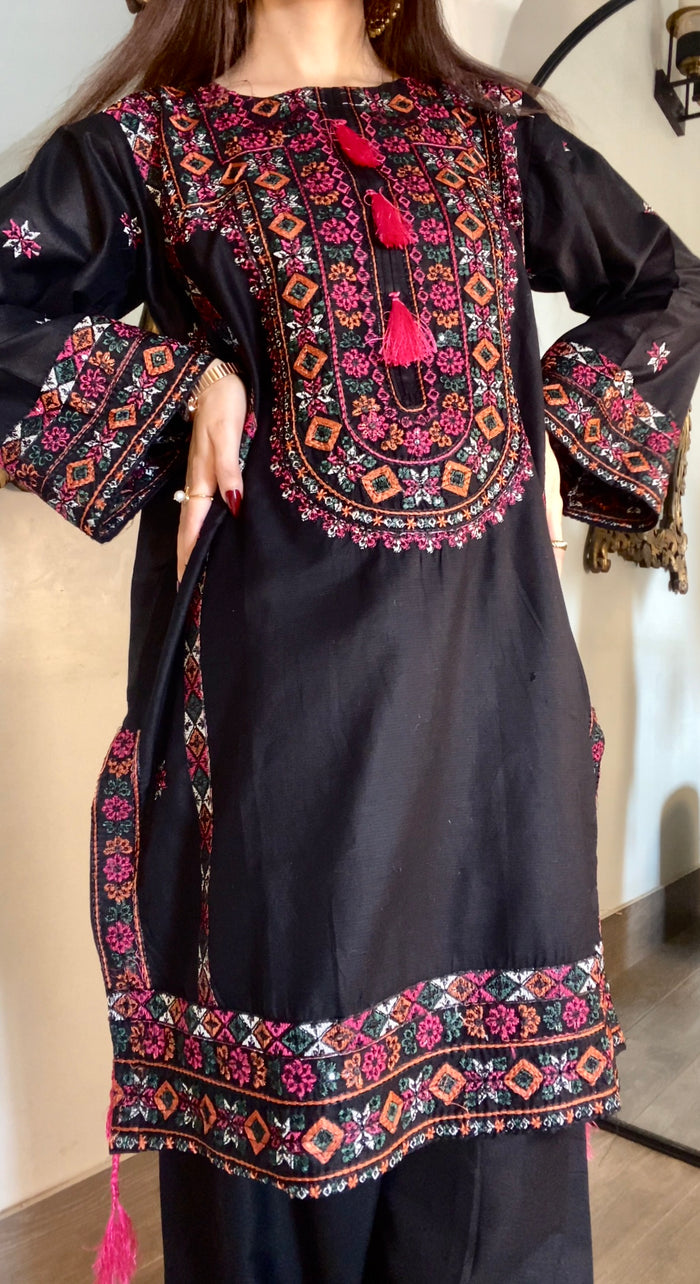Black Balochi 3PC (Premium Cotton)