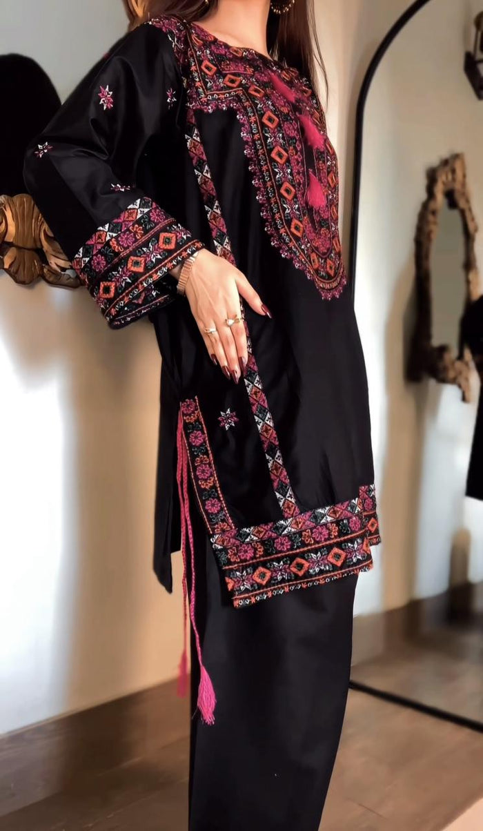 Black Balochi 3PC (Premium Cotton)