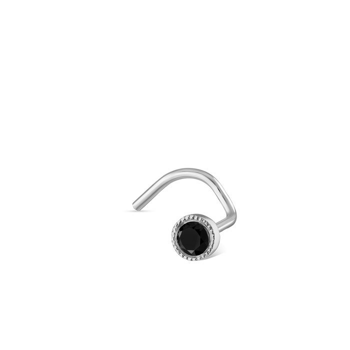 White Gold / 2mm / Right Bend