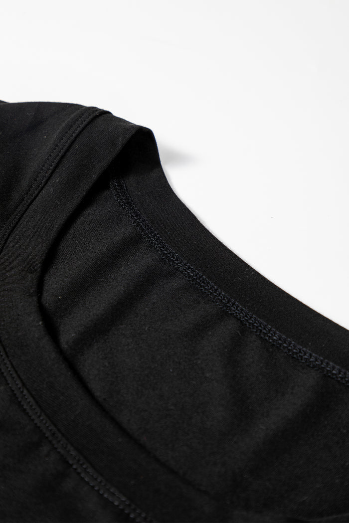 Black Solid Color Long Sleeve Fitted Top 🇺🇸