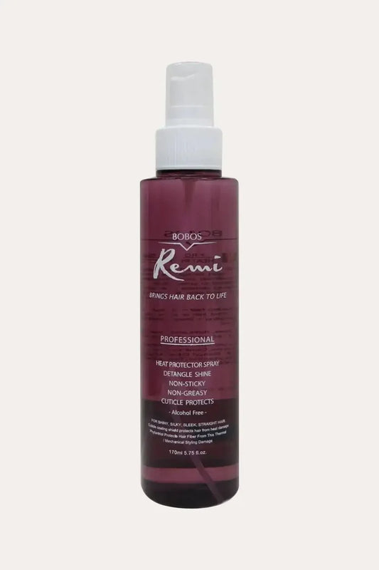 BOBOS REMI Professional Best Heat Protectant for Wigs 170ml (5.75 FL OZ) - Alcohol Free Heat Protectant Spray, Silicone Free Heat Protection Spray, Brings Hair Back to Life, Detangle Shine Non-Sticky Non-Greasy Cuticle Protects, Purple Bottle with White Pump Spray