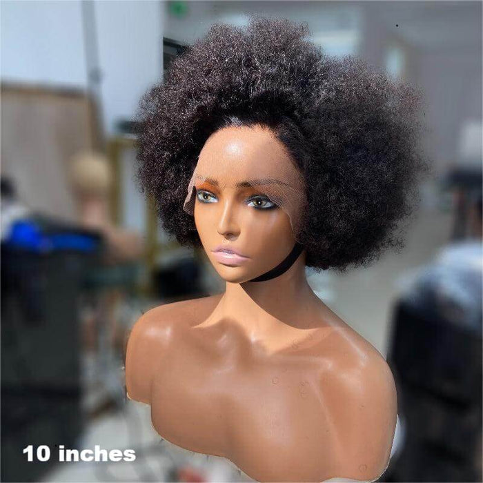 qvr glueless wigs short human hair afro style for black queens