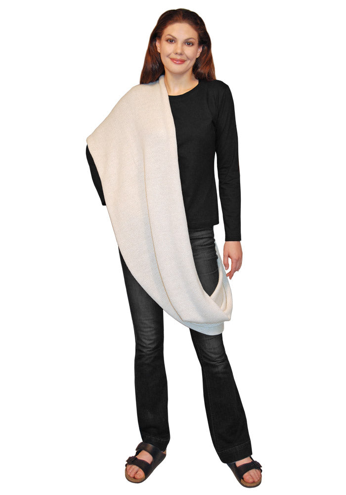 Bolivian Knitted Alpaca Infinity Scarf