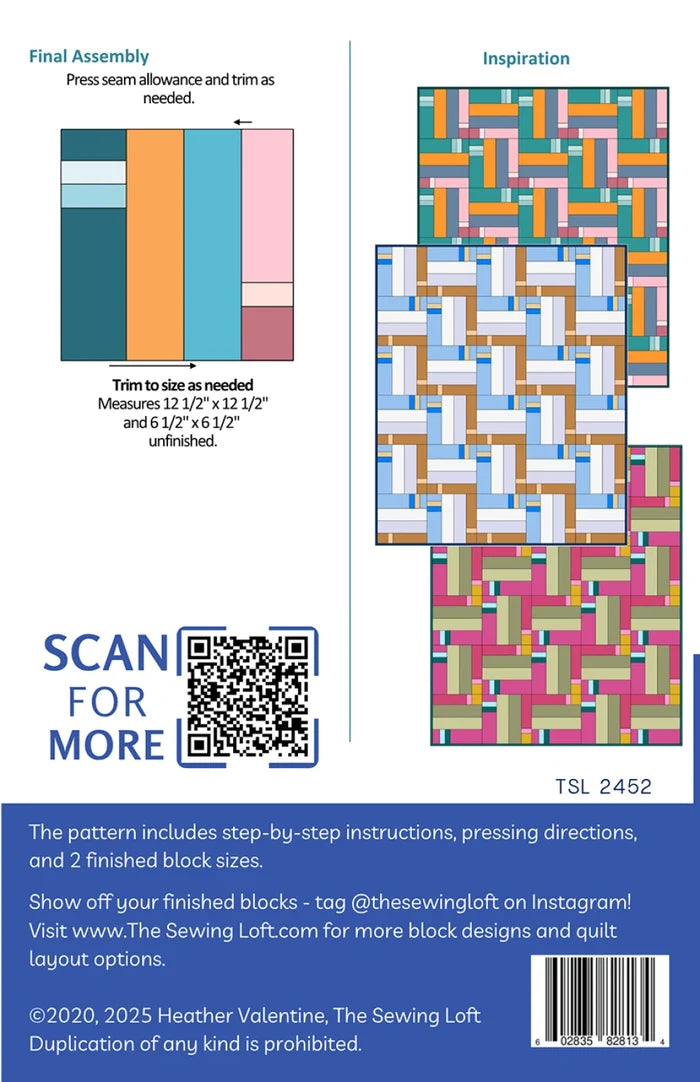 Bookends Quilt Block Pattern