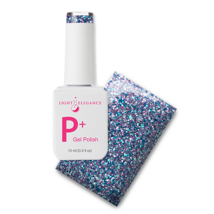 Bratty Blue ~ P+ Glitter Gel Polish | Light Elegance