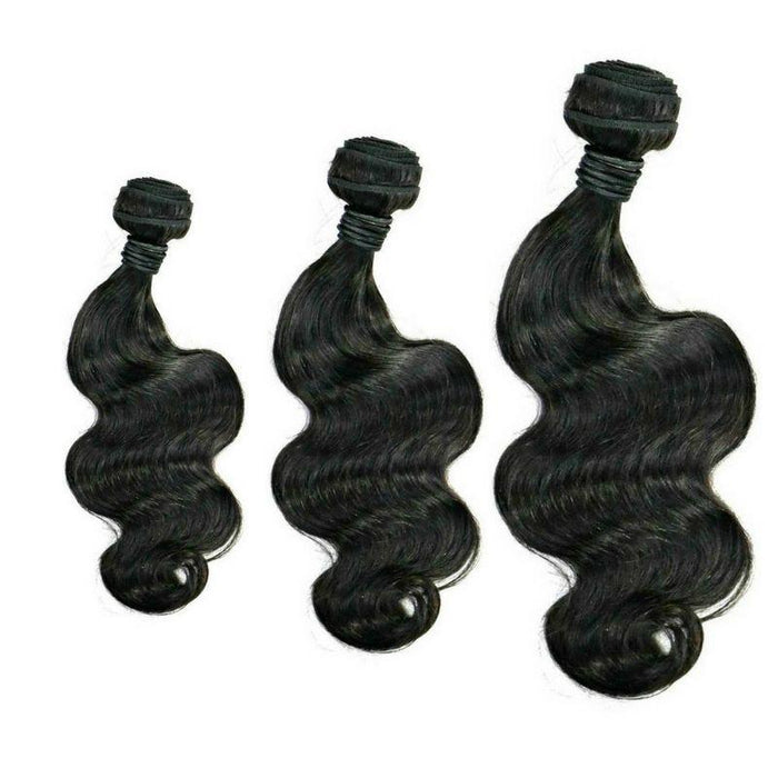 Brazilian Body Wave Bundle Deals offer (3) bundles per package. The hair extensions can be colored and styled to your desired look.  Lengths:  10" - 32" Wefts:  Machine Double Stitch Style:  Body Wave Bundles:  Three Per Bundle Deal Weight:  Per Bundle - 100 grams / 3.5 oz - 300 grams / 10.5 oz Total