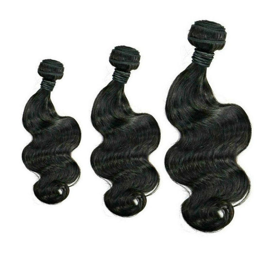 Brazilian Body Wave Bundle Deals offer (3) bundles per package. The hair extensions can be colored and styled to your desired look.  Lengths:  10" - 32" Wefts:  Machine Double Stitch Style:  Body Wave Bundles:  Three Per Bundle Deal Weight:  Per Bundle - 100 grams / 3.5 oz - 300 grams / 10.5 oz Total