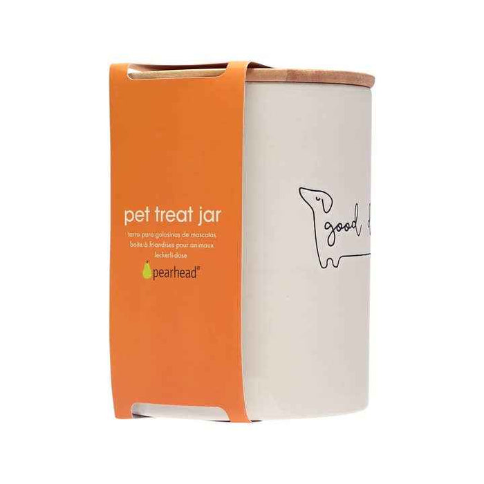 Ceramic Dog Treat Jar with Wooden Lid by Pearhead
