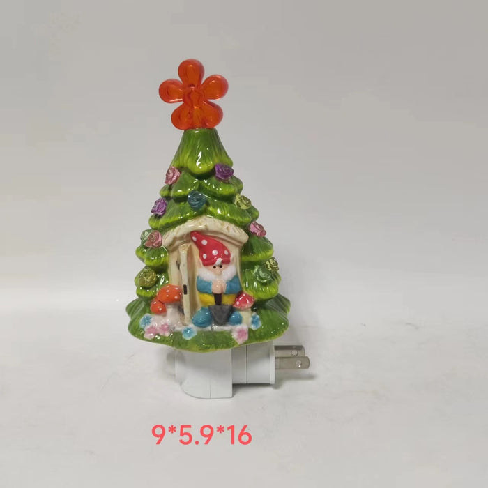 Ceramic Luminous Tree Desktop LED Ornaments Small Night Lamp 🇨🇳
