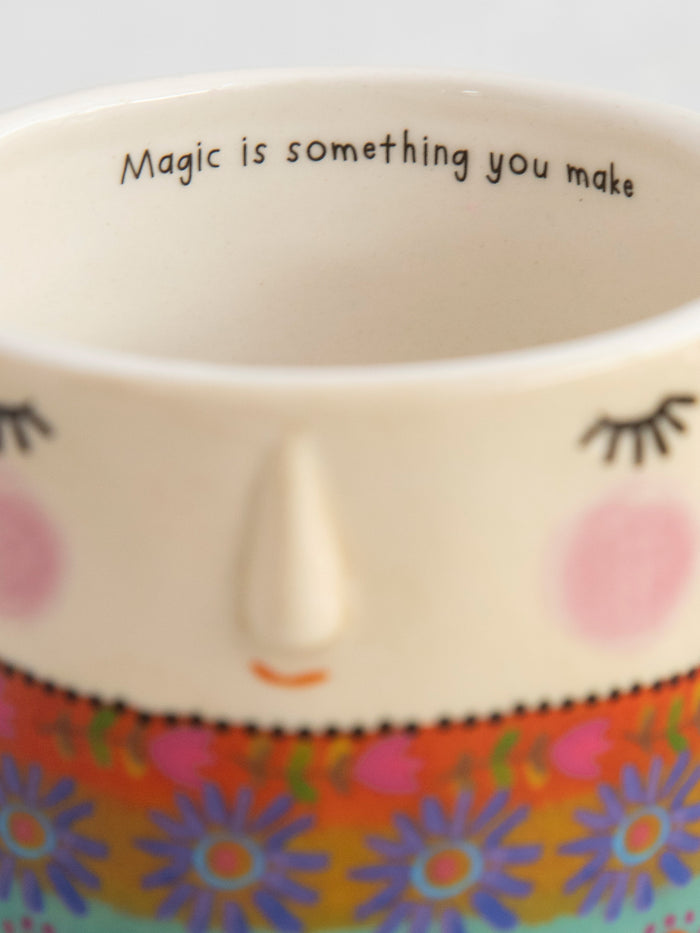 Ceramic Painter's Cup - Folk Lady-view 3