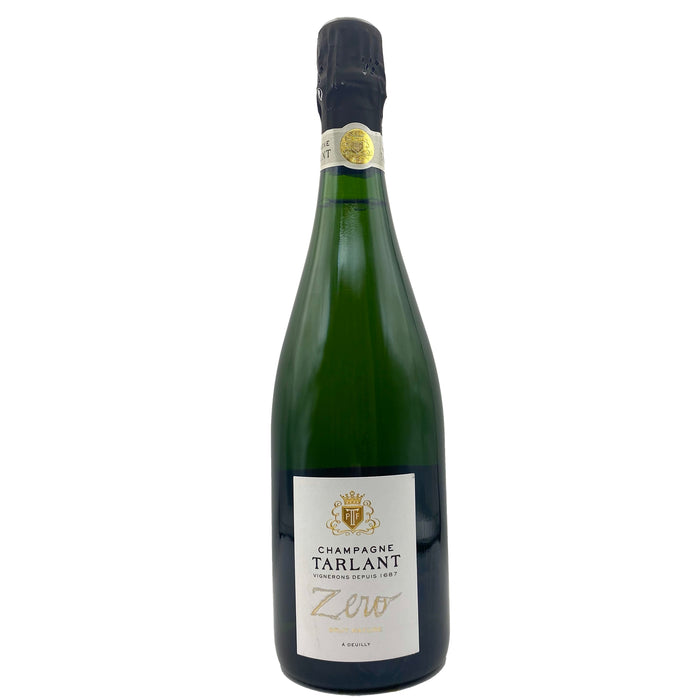 Champagne Tarlant Zero Brut Nature NV bottle with green glass and label