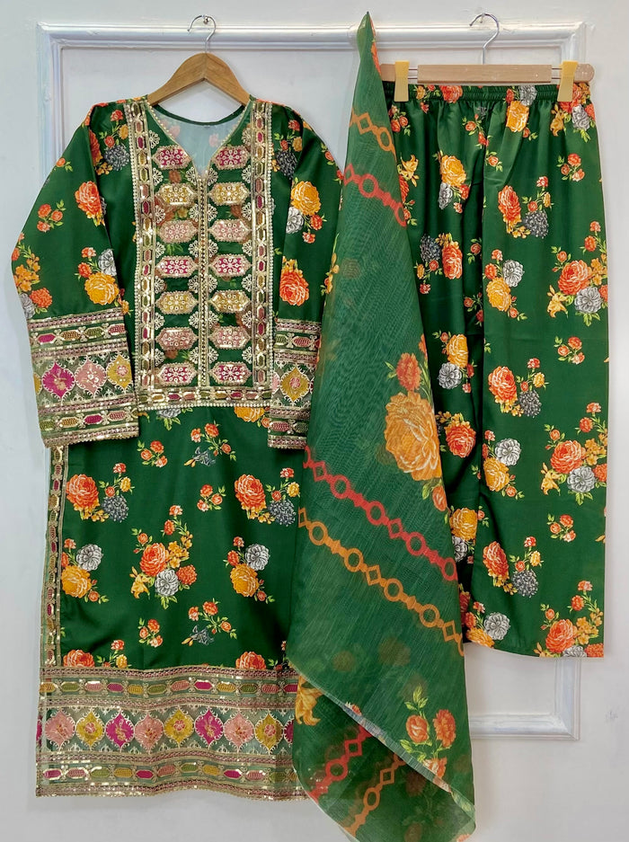Chandni 3PC (Silk) D-211