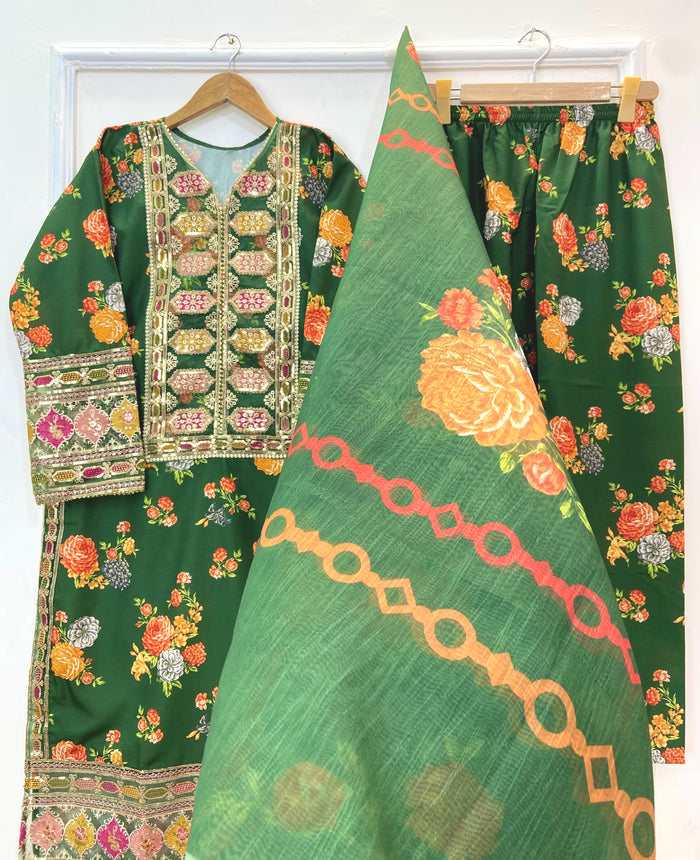 Chandni 3PC (Silk) D-211