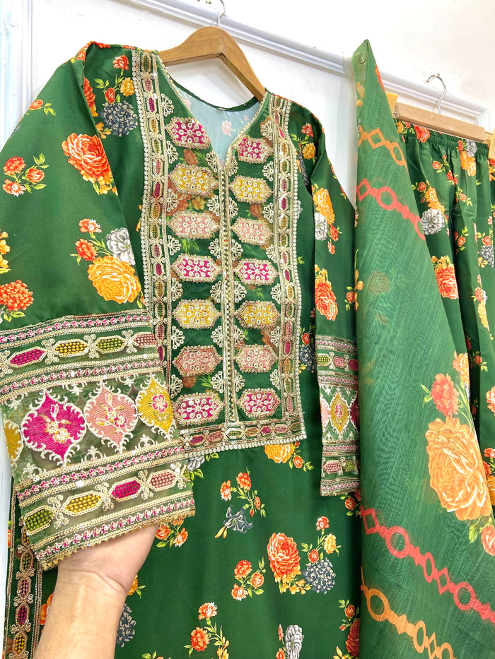 Chandni 3PC (Silk) D-211