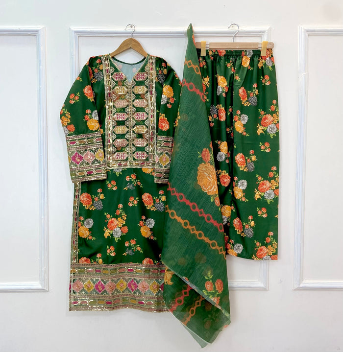 Chandni 3PC (Silk) D-242