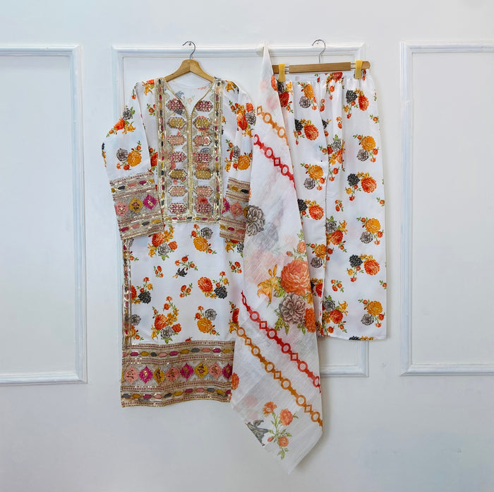 Chandni 3PC (Silk) D-242