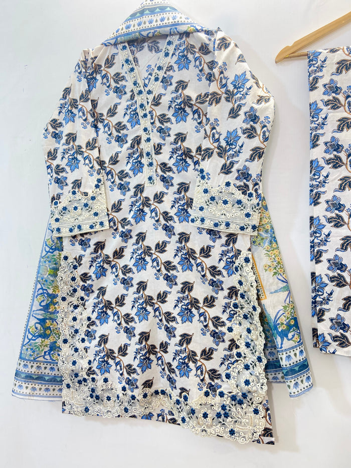 Chicken Kari Embroidered 3PC (Lawn) 15
