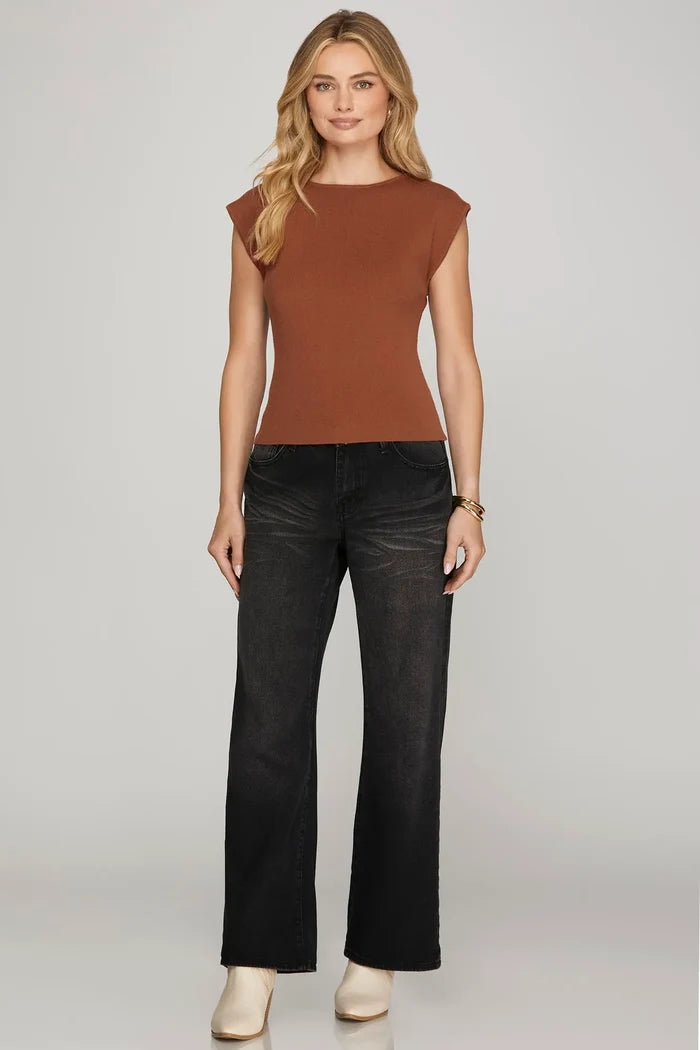Cinnamon Classic Knit Shell