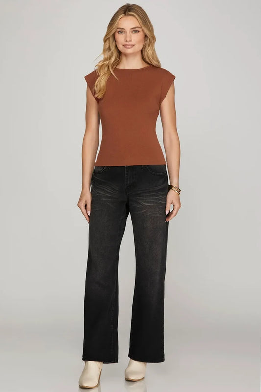 Cinnamon Classic Knit Shell
