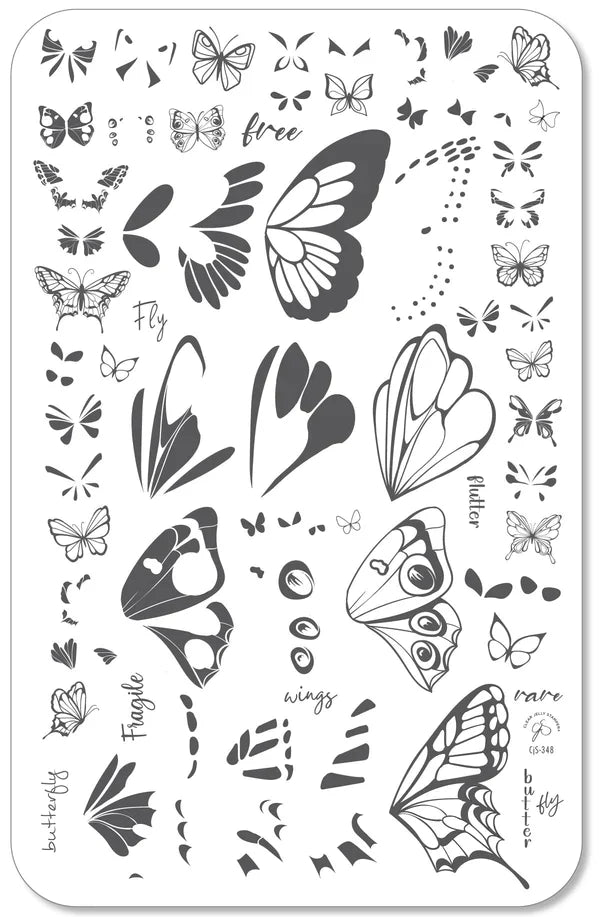 CjS-348 - Wing It | Clear Jelly Stamping Plate