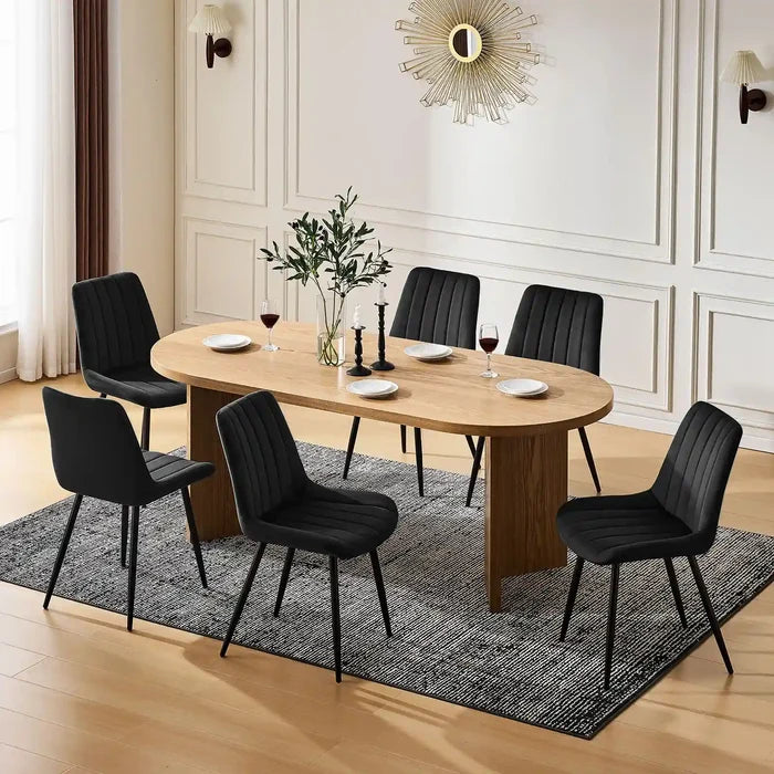 Black / Velvet / Set of 6