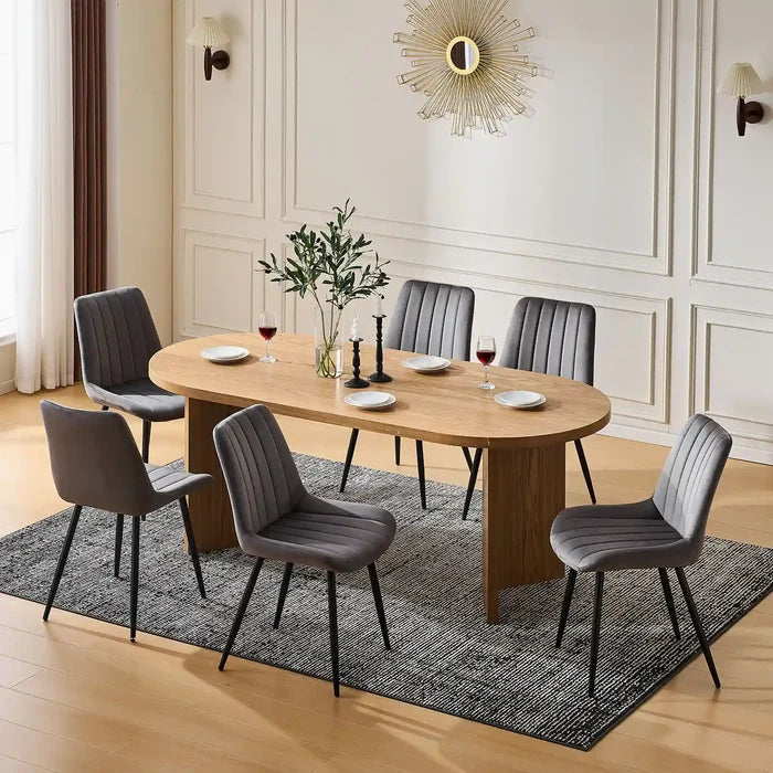 Grey / Velvet / Set of 6