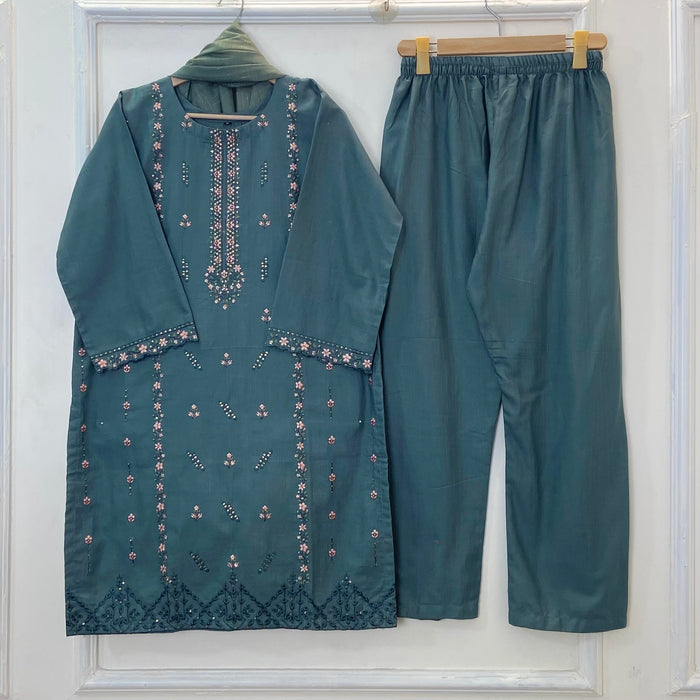 Classic Embroidered 3PC (Khaddar) D-307
