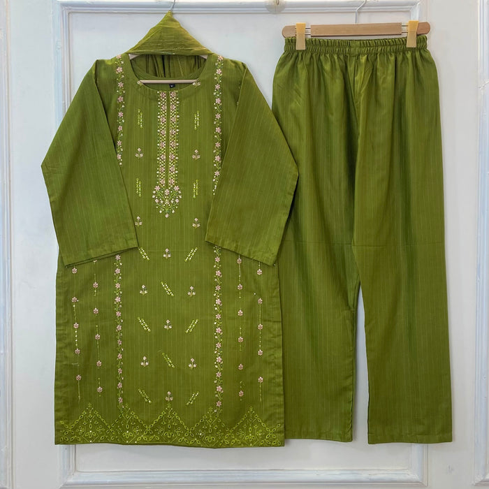 Classic Embroidered 3PC (Khaddar) D-307