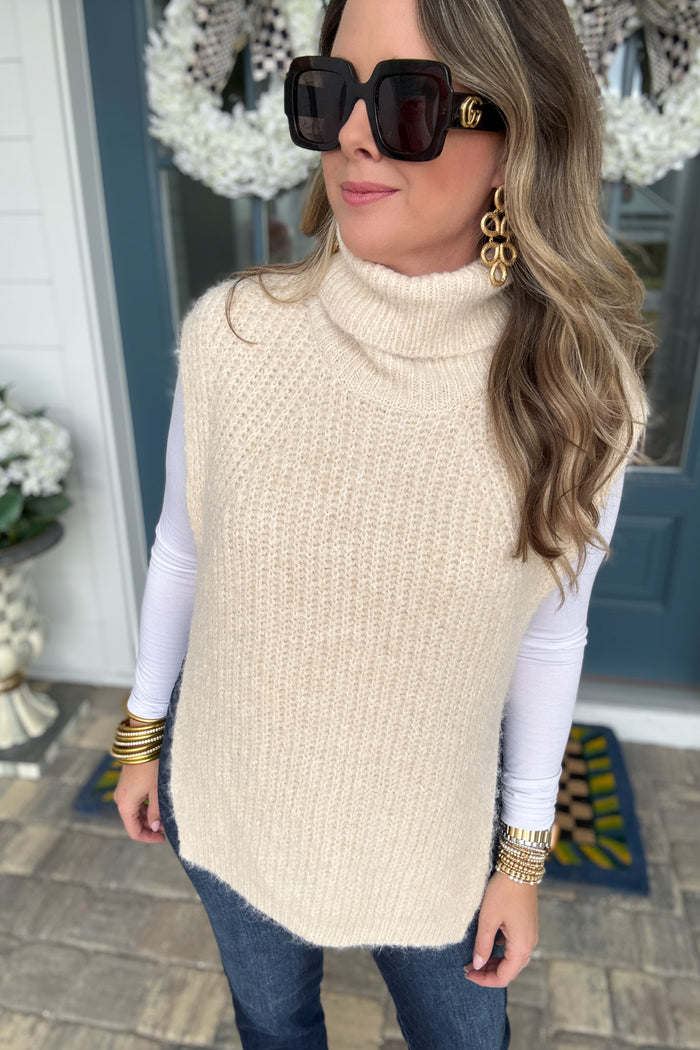 Cloud Nine Turtleneck Sweater Vest - B Social Boutique