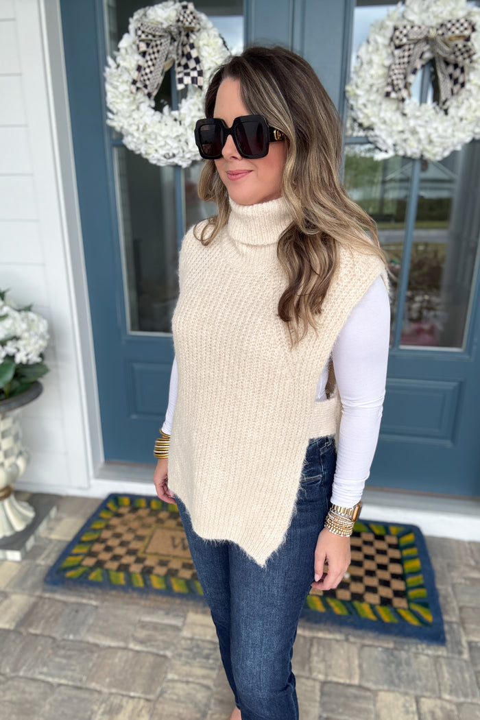 Cloud Nine Turtleneck Sweater Vest - B Social Boutique