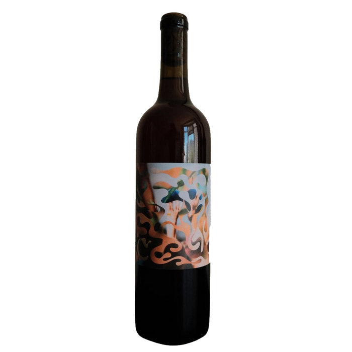 Pinot Grigio Ramato wine bottle with abstract label