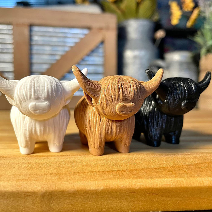 Creative Home Animal Highland Cow Ornaments Decorations 🇨🇳