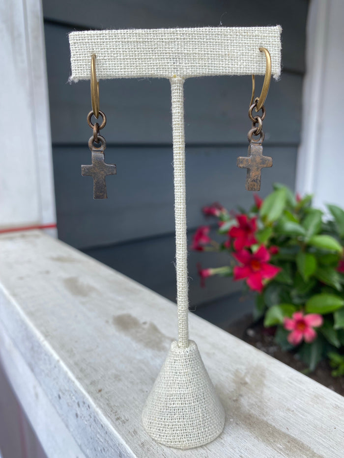 Cross Dangle Earrings