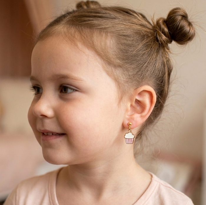 Cupcake Charm Earrings