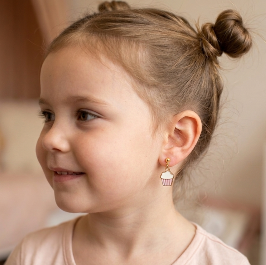 Cupcake Charm Earrings