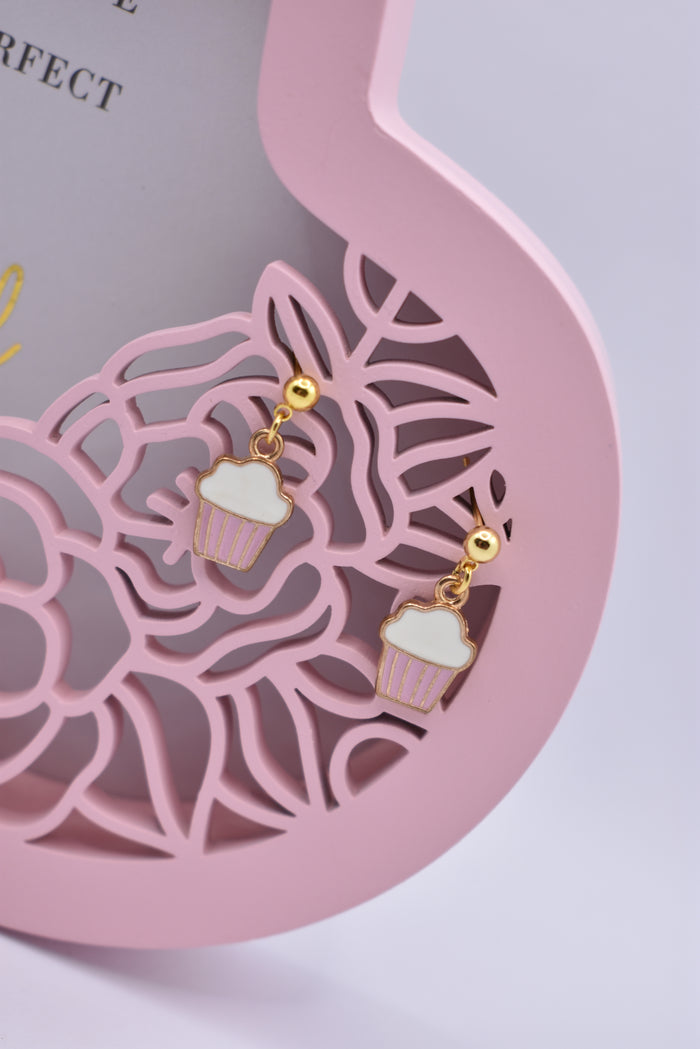 Cupcake Charm Earrings