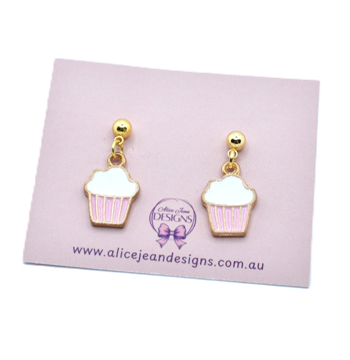 Cupcake Charm Earrings