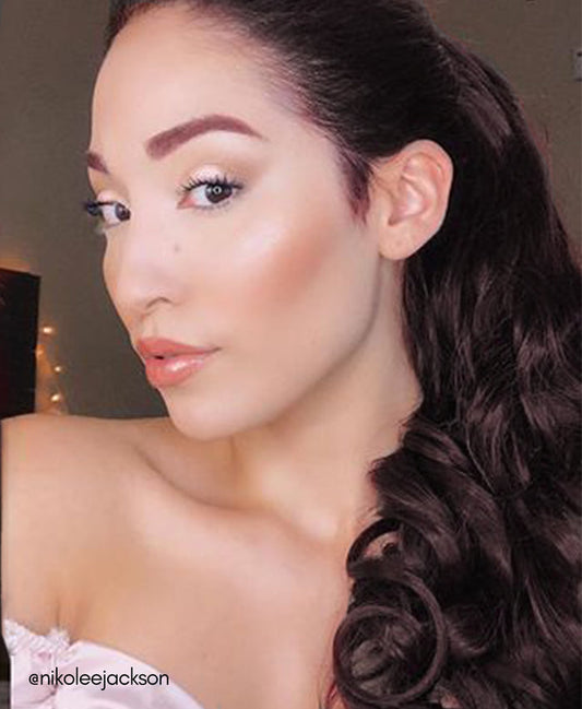 curly ponytail - chocolate brown.