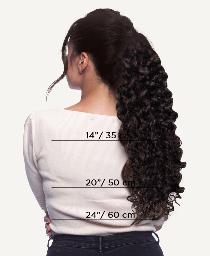 curly ponytail - chocolate brown.