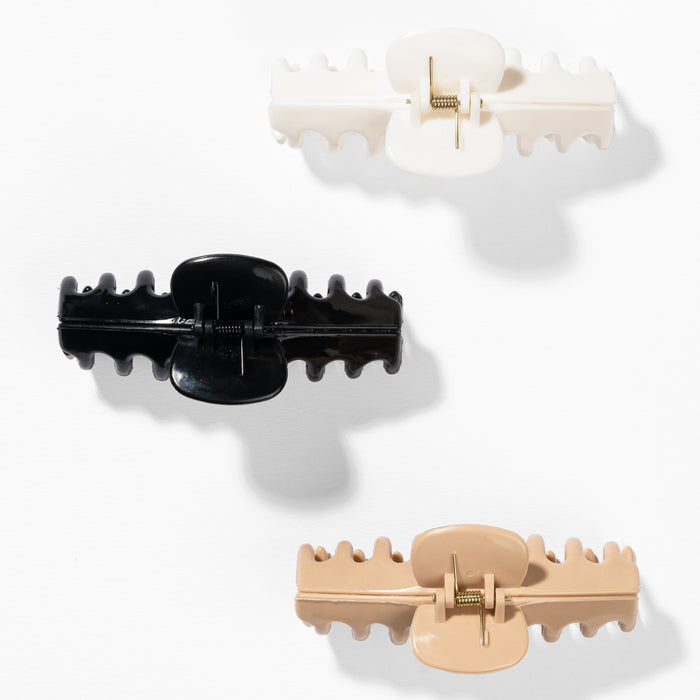 Cushy Jelly Claw Clip - Set of 3 - Netural