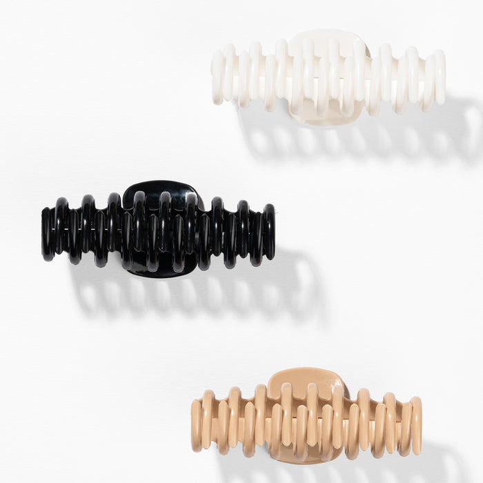 Cushy Jelly Claw Clip - Set of 3 - Netural