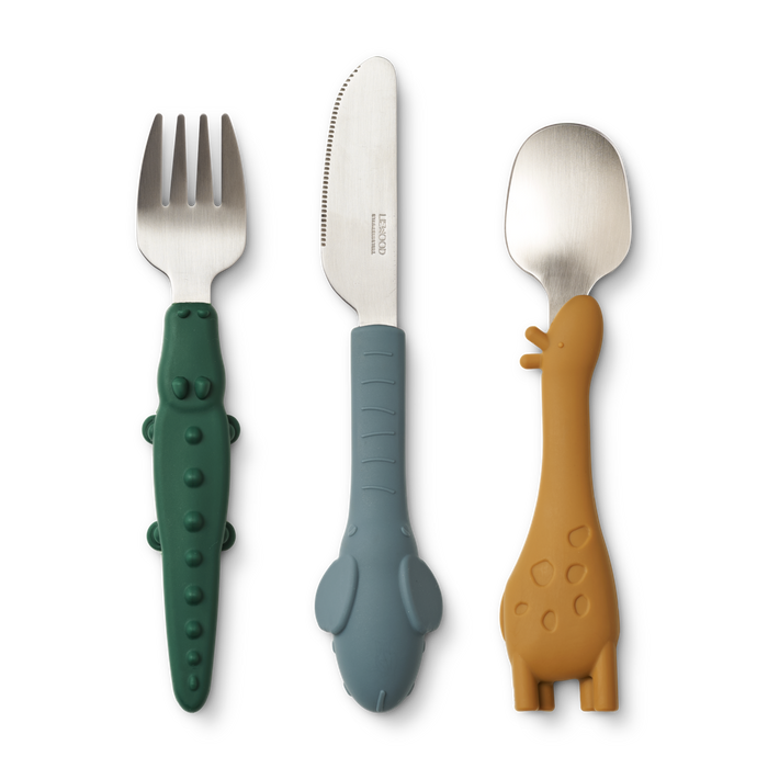 Liewood - Cutlery Set - Golden Caramel Mix - Front