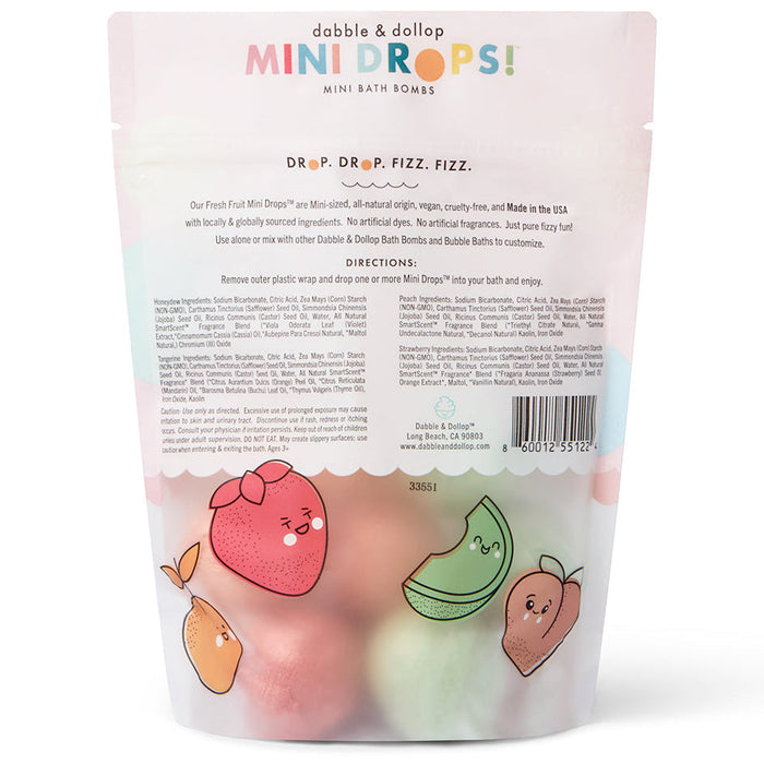 Dabble & Dollop Fresh Fruit Mini Bath Bombs