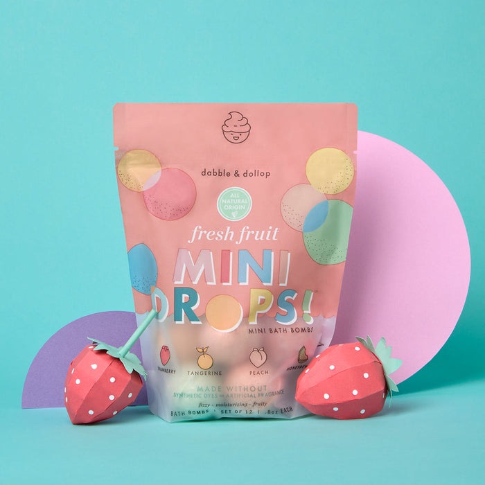 Dabble & Dollop Fresh Fruit Mini Bath Bombs